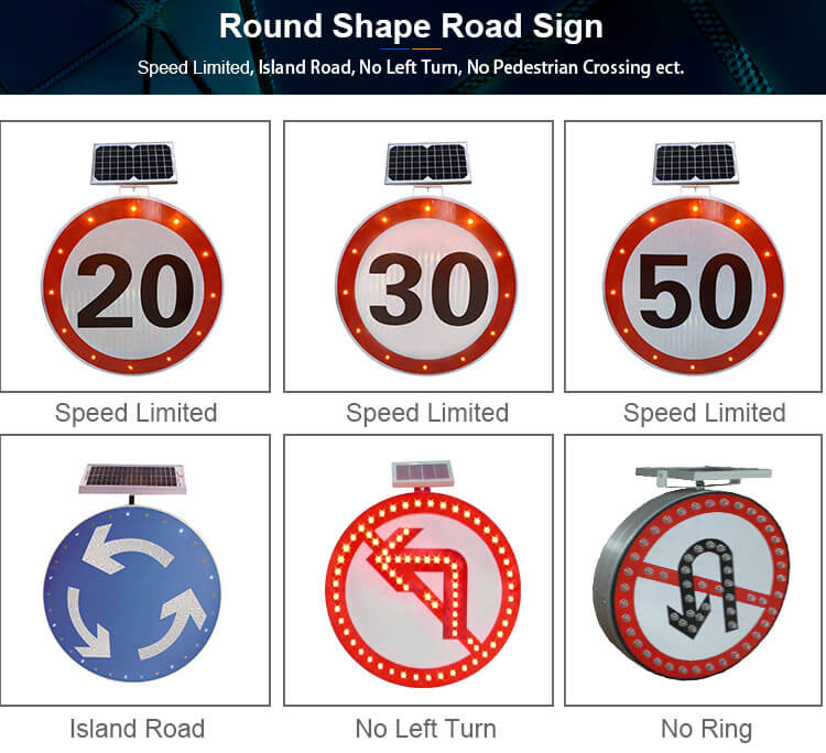 solar powered road signs