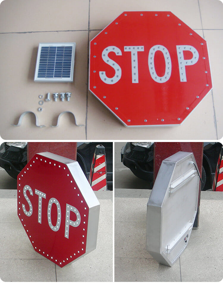 solar powered stop sign