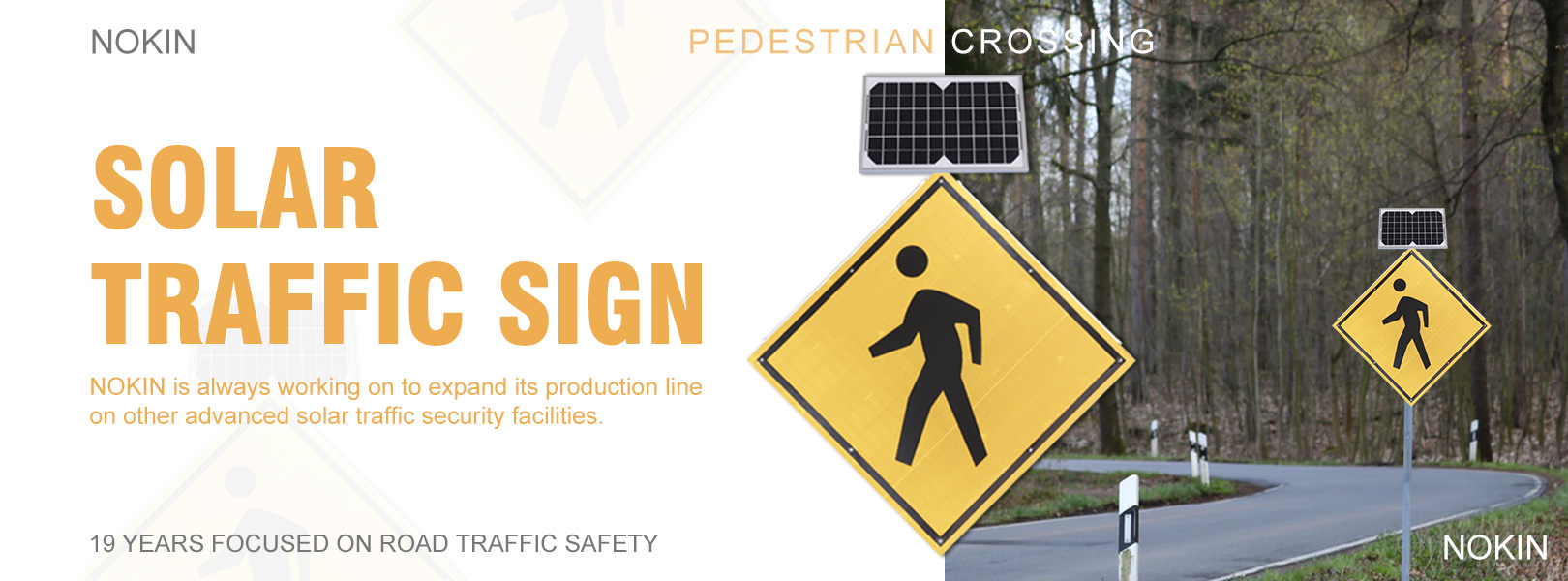 solar Pedestrian crossing sign